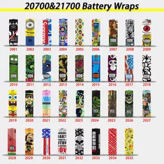 5pcs 20700&21700 Battery Wrappers 0