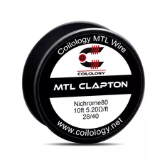 10ft Coilology MTL Clapton NI80 Spool Wire 28/40 5.2ohm/ft 4.47