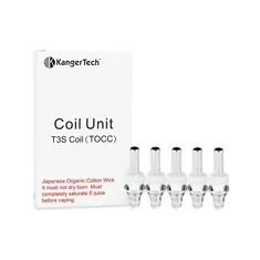 Kangertech TOCC (Organic Cotton Coil) For KangerTech T3S & MT3S Bottom Coil Clearomizers (5pcs/pack) 3.87