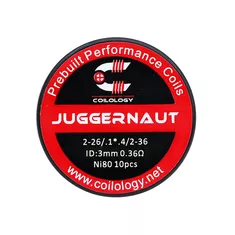 [Anniversary Sale, 10packs Limited] 10pcs Coilology Juggernaut Prebuilt Coil (26ga+36ga)*2+38ga*26ga 1.767