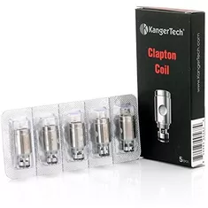 Kanger Clapton Replacement Coil Head Stainless Steel Case Kanthal Wire Japanese Cotton 5pcs-0.5ohm 7.16