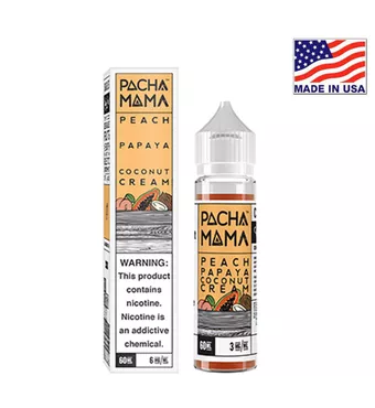60ml Charlies Chalk Dust Pacha Mama Peach Papaya Coconut Cream E-liquid
