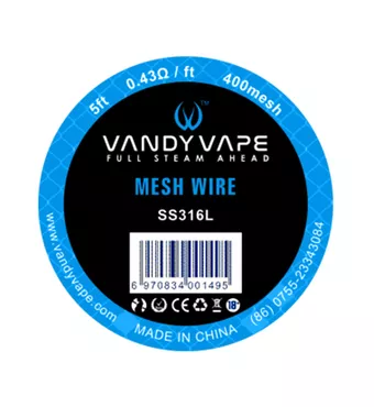 Vandy Vape SS316L Mesh Wire 400mesh 5ft