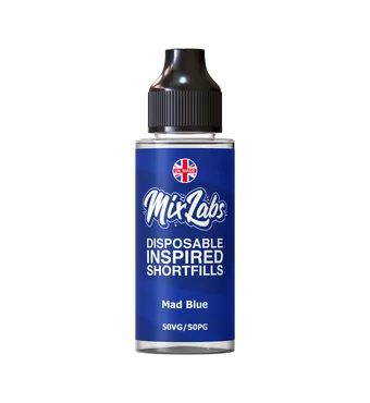 Mix Labs - 100ml Shortfill - Mad Blue