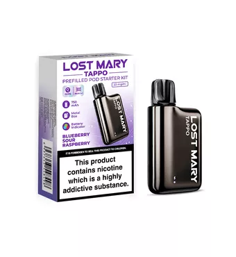 Lost Mary Tappo Pro Pre Filled Pod Kit - Dark Bronze [Blueberry Sour Raspberry 20mg]