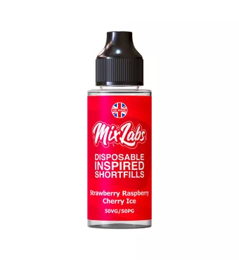 Mix Labs - 100ml Shortfill - Strawberry Raspberry Cherry Ice