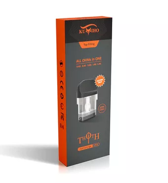 [Testing Pack] Kumiho THOTH Series Top Filling Pod Cartridge With 5 Different Ohms (5pcs/pack)