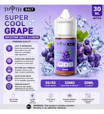 30ml Kumiho THOTH Salt Grape Super Cool E-liquid