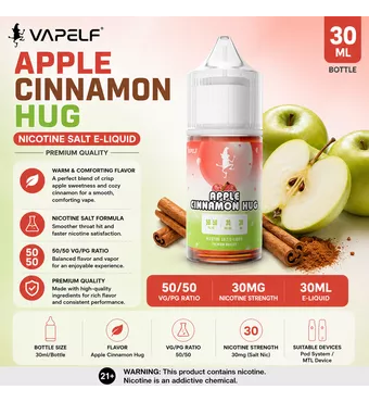 30ml Vapelf Apple Cinnamon Hug Salt E-liquid
