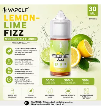 30ml Vapelf Lemon-Lime Fizz Salt E-liquid