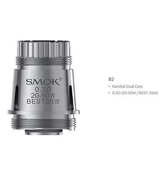 Smok Brit-B2 Core Replacement Kanthal Dual Core for Brit One Mega Kit 3pcs- 0.3ohm
