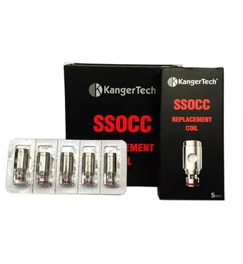 Kanger SSOCC Stainless Steel Organic Cottom Coil Vertical Coil Cylindrical 5pcs-0.5ohm