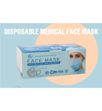 3 Ply Disposable Medical Face Mask 50pcs US Free UPS Shipping