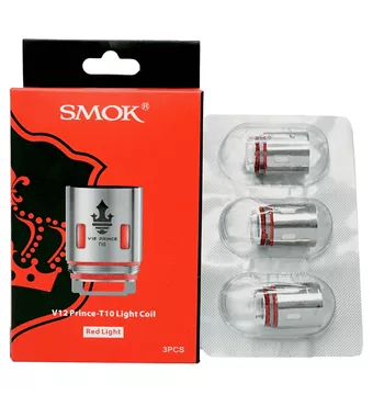 SMOK Resa Prince Replacement Coil Head V12 Prince-T10 Red Light Coil 3pcs-0.12ohm